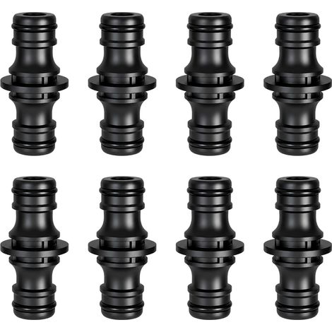 8 PCS Raccord Tuyau d'Arrosage Double Fiche 1/2 Pouce, Double Connecteur Rapide Mâle Mâle pour Prolongation de Tuyaux, Embout Mâle Mâle Tuyau Arrosage, Jonction Tuyau Arrosage Jardin (1/5)