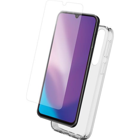 Pack protection coque transparente+verre trempé pour Samsung Galaxy A14 4G/5G