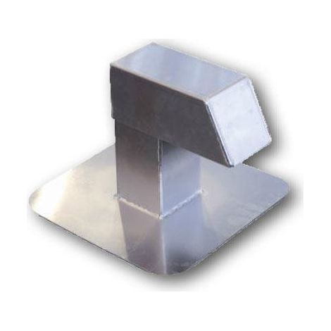 Pasamuros de aluminio para techo, tubos, conductos para sistemas de aire acondicionado/bombas de calor/ventilación/PV/Solar - sección transversal 125x125