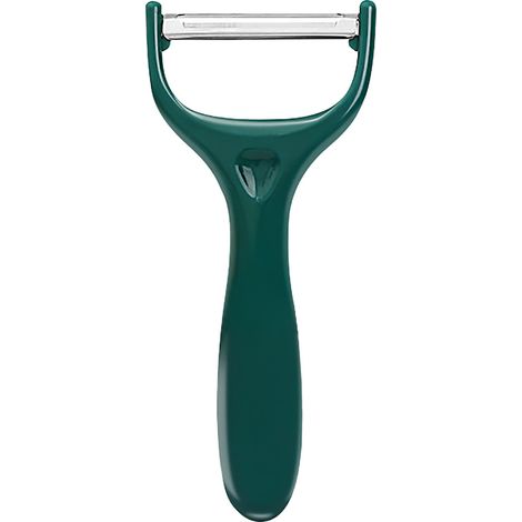 Pelapatate in acciaio inox, con impugnatura ergonomica antiscivolo, pratico e facile da pulire, ideale per la cucina casalinga. (1/5)