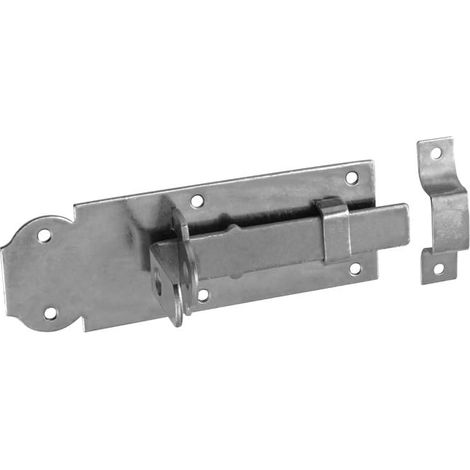 Verrou droit - Serrure de porte - Serrure de porte de jardin - Verrou de porte - 160 x 55 x 6,0 mm - Verrou pour cadenas - Verrou coulissant (1/5)