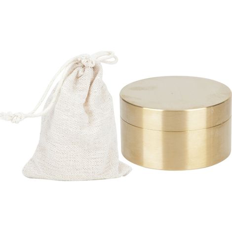 Boîte ronde en laiton résistante à la pluie pour l'extérieur, contenant hermétique pour bijoux et pièces de monnaie, étanche à la poussière, taille L (1/5)
