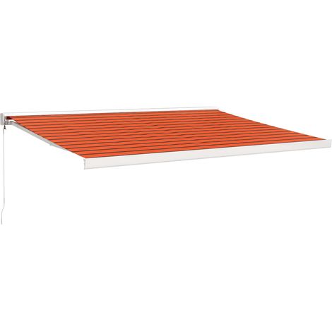 Maison Exclusive - Tenda Retrattile Arancione Marrone 4,5x3 m Tessuto e Alluminio