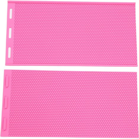 Decdeal Feuilles de cire d'abeille en Silicone, 2 pièces, moulage de feuilles de fond de teint souples, gaufrage à pression (1/5)