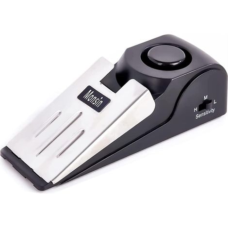 Cale De Porte Avec Alarme 120 Db - Lot De 1 - Caoutchouc - Sécurité Voyage (1/5)