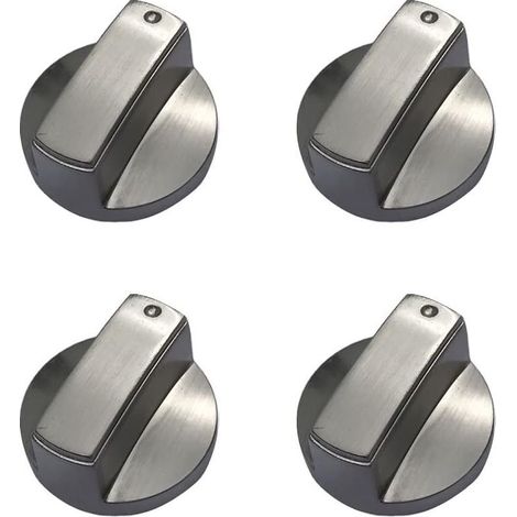 Lot de 4 boutons de cuisinière à gaz universels en métal pour cuisinière à gaz - 6 mm (1/5)
