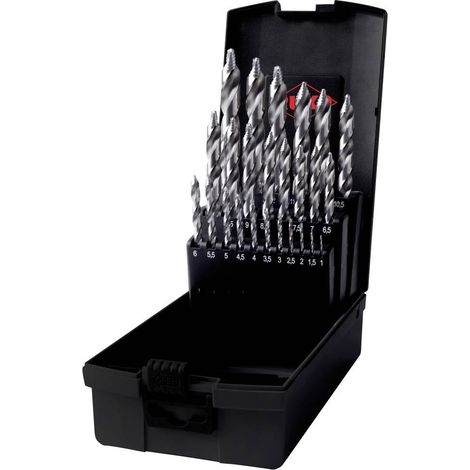 RUKO juego de brocas espirales HSS-G DIN 338 ULTIMATECUT FLOWSTEP 25 piezas Ø 1 - 13 mm en casete de plástico - 259215RO (1/2)