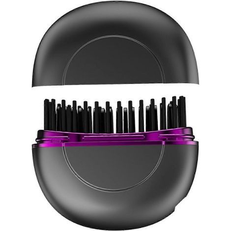 Brosse lissante ionique portable sans fil rechargeable pour cheveux et barbe, mini stylet de coiffure (1/5)