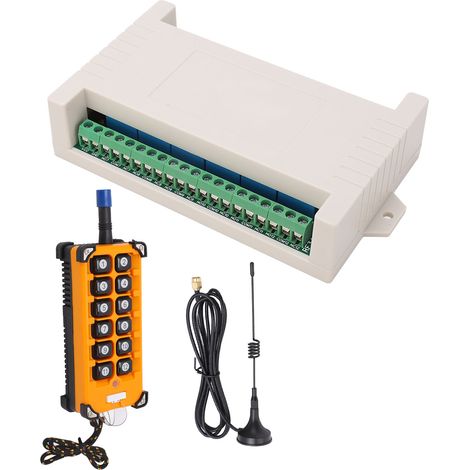 12-Tasten-Fernbedienung (433 MHz) mit Antenne, 12-Kanal-Funkrelais-Controller-Kit (12 V DC) (1/5)