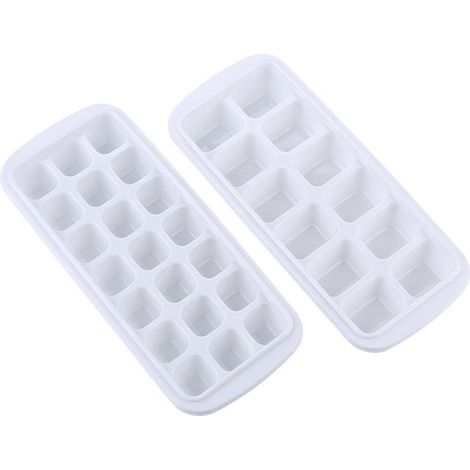 2-Pack Soft Gel Ice Tray, Ice Tray Mold With Cover, Ice Ball Home Bar Cafe Ice Maker