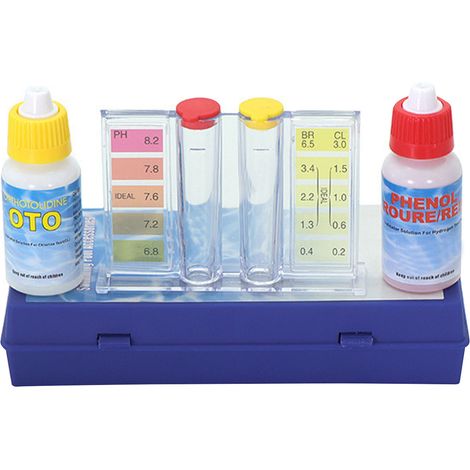 Équipements pour piscine : kit de test de pH, kit d’analyse d’eau, boîte de chlore résiduel, outils d’entretien de piscine OTO (1/4)