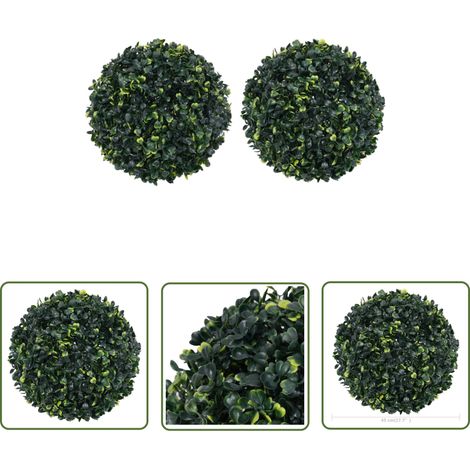 INLIFE Boules de buis artificielles 2 pcs 45 cm (1/4)