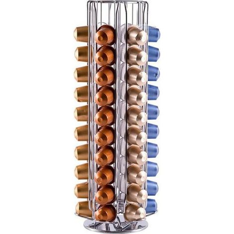 Porte-Capsules - Rotation 360° - Pour Capsules Café - Acier Plaqué - 60 Emplacements (1/5)