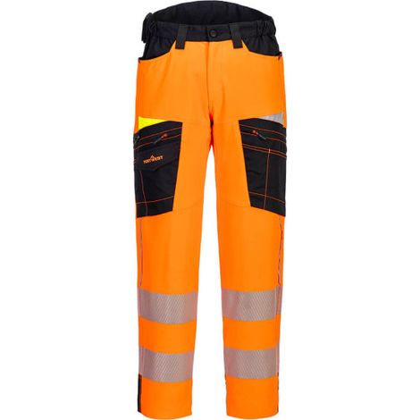 Pantalón de trabajo de A. V DX4 Hi-Vis Service tejido dinámico 4 sentidos DX453 33 pulgadas Naranja/Negro