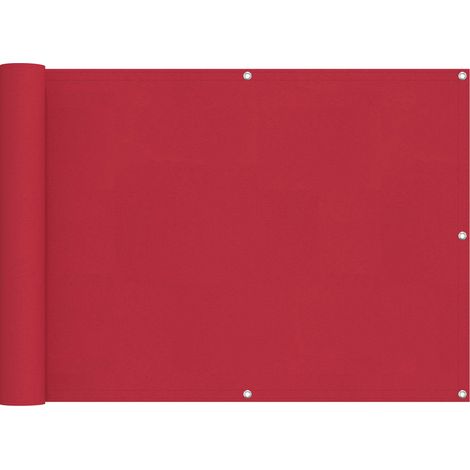 Balcony Screen Red 75 x 200 cm PU coated oxford alu vidaXL