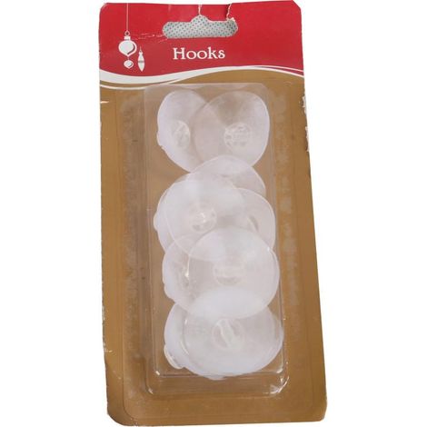 Set mit 12 Saugnäpfen zur Befestigung von Dekorationen an Glas (3,5 cm)