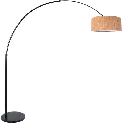 Lampe à arc noir Sparkled Light avec un chapeau en liège Ø40cm - 4342ZW (1/3)