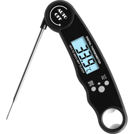Thermomètre alimentaire pliable avec sonde, affichage numérique pour la cuisson et le grillage-AquaForge (1/5)