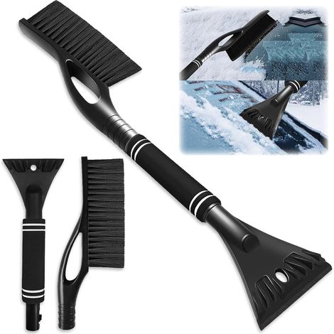 Car ice scraper with brush, ice scraper snow brush for car windshield, removable car scraper snow brush, paint-friendly for cars, SUVs, and trucks