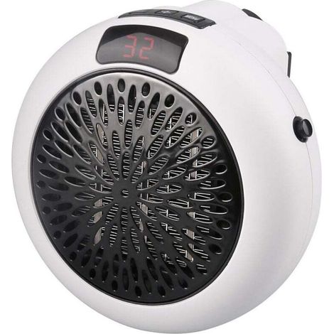 Radiateur soufflant soufflant enfichable 900 W, mini radiateur électrique, radiateur mobile, blanc (1/4)