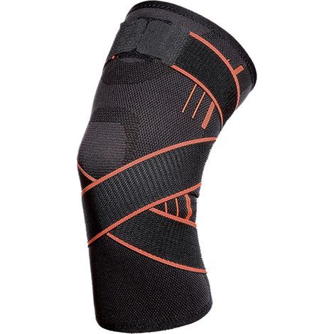 Genouillère de protection professionnelle, coussinet de sport, coussinets de course en plein air, Orange L (1/5)