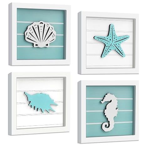 Déco murales coquillage étoile de mer, thème marin. (1/3)