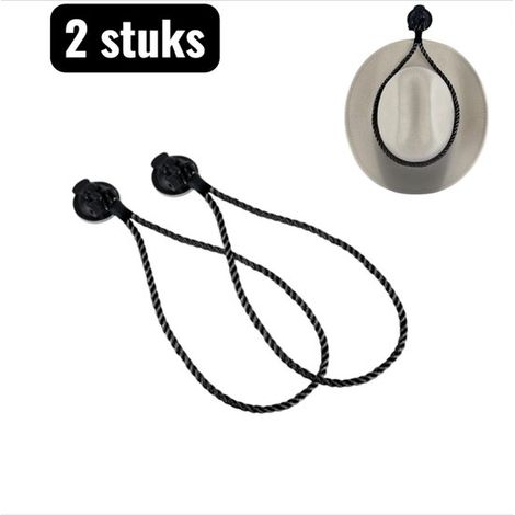 Appendiabiti a 2 pezzi con ventosa, gancio per riporre cappelli da cowboy, appendiabiti regolabile in corda di nylon per auto e casa (1/5)