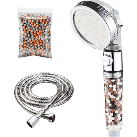 Douche SPA à 3 fonctions pour salle de bain avec bouton d'arrêt haute pression filtre anionique douche à économie d'eau (1/5)