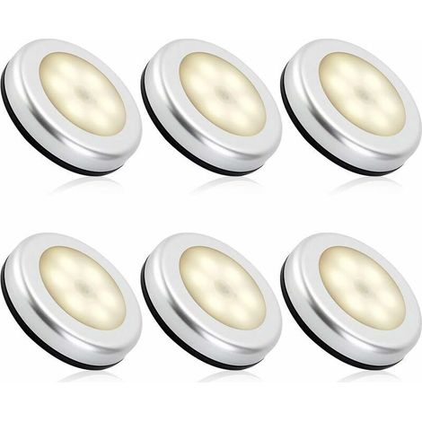 Luz nocturna con sensor de movimiento para interiores, lámpara LED con sensor de movimiento a pilas para escaleras, iluminación LED para armario, vestidor, pasillo, habitación infantil, encendido/apag