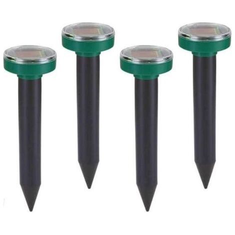 Set mit 4 solarbetriebenen Ultraschall-Repellents IP65 - Anti-Maulwurf, Anti-Wühlmaus - Für Garten und Hof. (1/5)