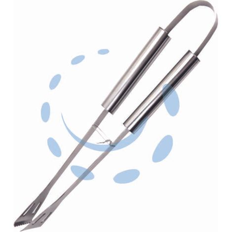 PINZA IN ACCIAIO INOX PER BARBECUE CON MANICO ALLUMINIO