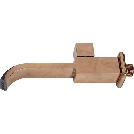 G1/2 Wandarmatur für einteiliges Kaltwasser-Wasserfall-Waschtischarmatur Badezimmeraccessoire (Roségold) (1/5)