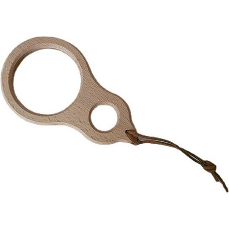 Loupe pour enfants en bois, mini loupe à main avec cordon, lentille pour observation scientifique en extérieur, idéale pour étudiants (1/5)