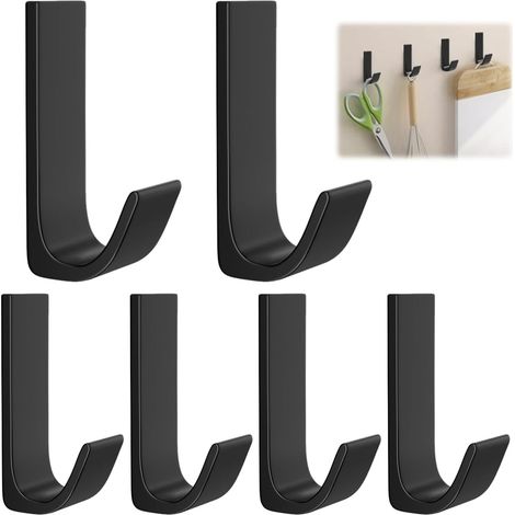 Pieces Self-Adhesive Aluminum Wall Hooks, Adhesive Wall Hook (1/5)