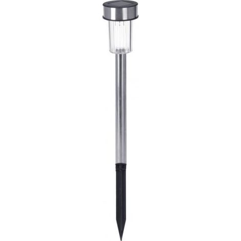 Projecteur extérieur solaire LED - Argent - 4,6 x 33 cm - Design contemporain (1/3)
