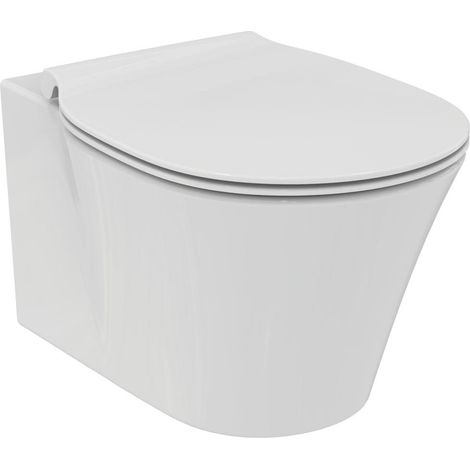 Ideal Standard Connect Air - Inodoro suspendido con asiento Softclose, AquaBlade, blanco E008701