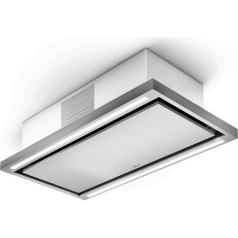 Elica – Hotte plafond 90 cm inox et blanc – Débit d'air max 570 m³/h – Niveau sonore max 70 dB – Classe énergétique A++