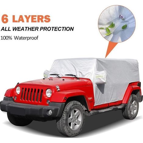 Housse de protection solaire - Jeep - Wrangler JK JL 4 portes - Imperméable - Anti-UV - Tissu 210D (1/3)