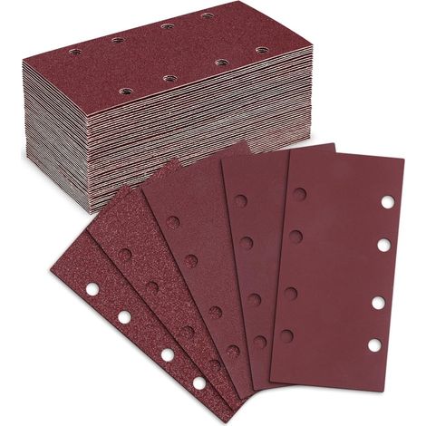 Papier a Poncer, 93 x 185mm Papier de Verre Ponceuse Rectangulaire (1/5)
