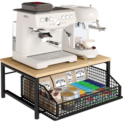 Tiroir à dosettes de café, organisateur de comptoir pour coin café, noir Support de rangement pour machine à café, porte-dosettes Nespresso, organisateur de station café, porte-dosettes K-Cup (1/5)