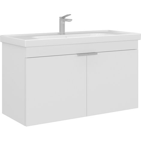 Waschtischunterschrank "Desna 100" – 100 x 45 x 58 cm – Mattweiß (1/3)