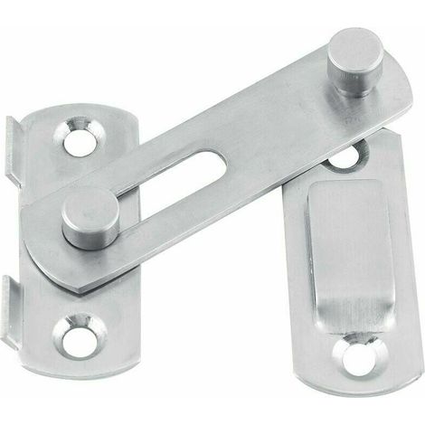 Serrure de porte, verrou de porte coulissante à bascule en acier inoxydable, verrou de porte coulissante pour fenêtres et armoires S'areern (1/5)