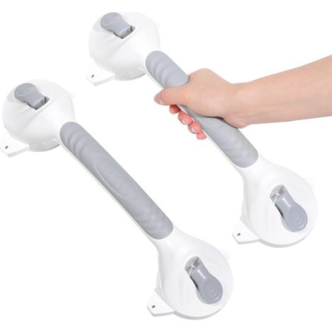 Duschgriffe ohne Bohren 38 cm, Duschgriff mit Saugnapf,