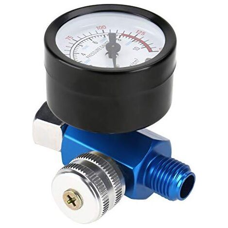 Pair - Manomètre Pistolet Peinture, Régulateur de Pression pour Pistolet à Peinture, 1/4 Po pour Pistolet à Peinture Régulateur de Pression D'air Manomètre Accessoire pour Outil Pneumatique (1/4)