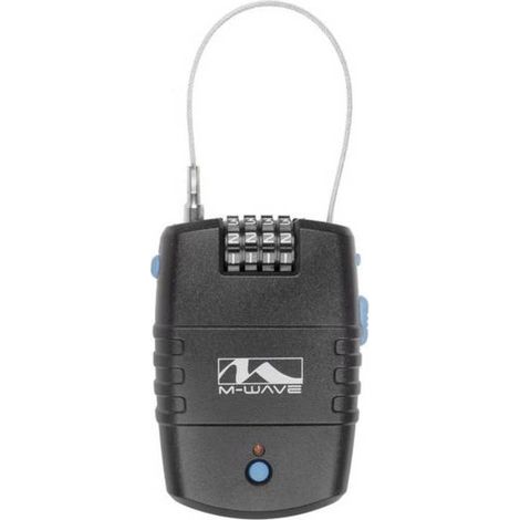 m-wave LOCK N ROL Cavo antifurto nero con allarme