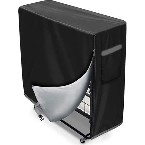 Housse de lit pliante - Noir 210D - 99L x 38L x 114H cm (1/5)