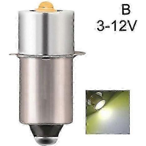 Lampe torche Maglite P13.5S DC6V-24V/3-12V LED améliorée, blanche, jaune et rose. (1/5)