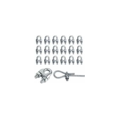 Lot de 20 serre-câbles M3 en acier inoxydable 304 – Pour câbles de 3 mm – Fixation sécurisée pour meubles et voiles d'ombrage (1/5)
