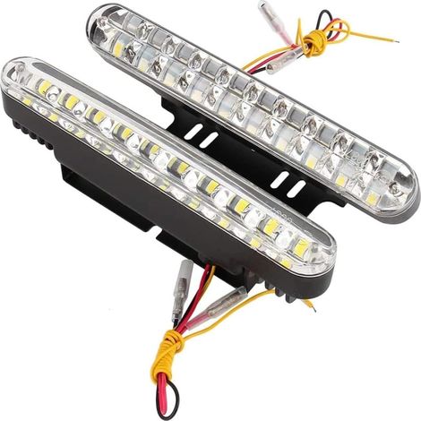 Feux de jour 2X 30 LED voiture 12V DC feux de jour DRL conduite lampe de jour + clignotant (1/5)