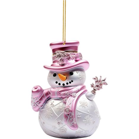 Snowman - Acrylique - Décoration Arbre De Noël - Pour Intérieur Et Fêtes - 1 Pièce (1/5)